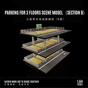 1/64 Diorama 3-storey Car Garage Model City Parking Lot Scene Display Model Gift - Picture 1 of 34