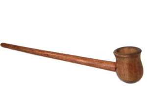 Rustikale Churchwarden Hobbit Pfeife Zauberer lang Tabakpfeife langer Stiel 11" Zoll - Eiche - Bild 1 von 2