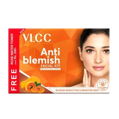 VLCC Papaya Fruit Facial Kit + FREE Rose Water Toner, 300 gm ( Salon Series ) - Image 1 of 4