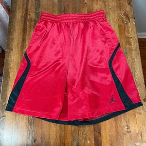 Jordan Shorts Boys 2XL Red Athletic 10" Inseam Basketball Workout Pockets - Picture 1 of 8