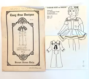 Shirley Temple Doll Patterns, Brown House Dolls, Rebecca Sunnybrook Farm, Incomp - Picture 1 of 4