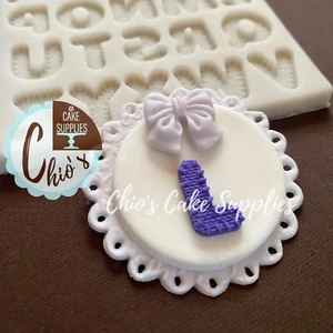 Embroidered Uppercase Alphabet Silicone Mold. Model #001 - Picture 1 of 7