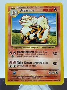Juego de cartas coleccionables Pokémon ilimitado Arcanine Base Set - Imagen 1 de 2