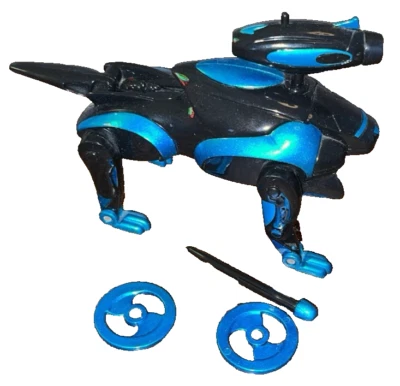 TRANSFORMER 1999~ BEAST WARS~ WITH LAUNCHER & DISCS~ BLUE & BLACK - Image 1 of 4