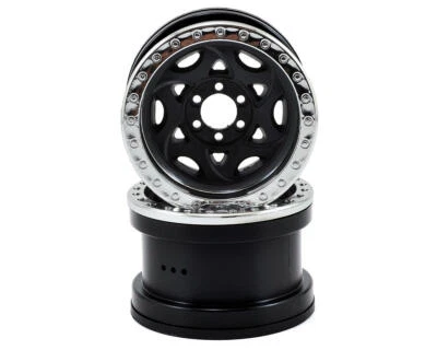 Axial Walker Evans IFD 2.2 Rock Crawler Wheels (2) (Black/Chrome) [AXI31037] - Image 1 of 4