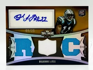 2010 Topps Triple Threads Brandon LaFell RC Patch Auto 8/25 Carolina Panthers - Picture 1 of 2