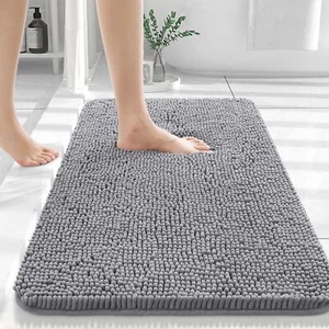 Bathroom Rugs 30x20, Extra Soft Absorbent Chenille Bath Rugs, Rubber Backing ... - Picture 1 of 7