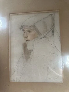 Copia gesso colorato Hans Holbein 1542 più giovane 1950 Veerhoff Galleries lavaggio DC - Foto 1 di 24