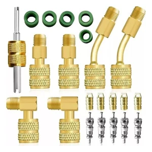 R410A Durable Adapter Kit Mini Split Adapter 5/16 To 1/4 Coupler Brass+Rubber - Picture 1 of 14