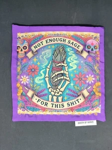 Queen of Hanks HANK Everyday Carry EDC Handkerchief Not Enough Sage 8"x8" - Picture 1 of 2