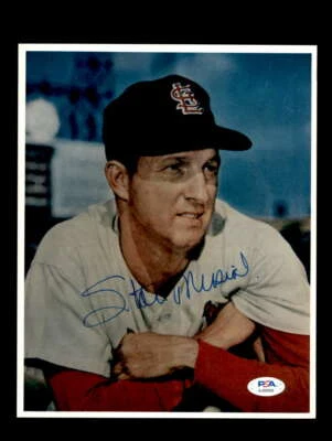 Stan Musial PSA DNA Certed Signed 8x10 Photo Cardinals Autograph - Image 1 of 3