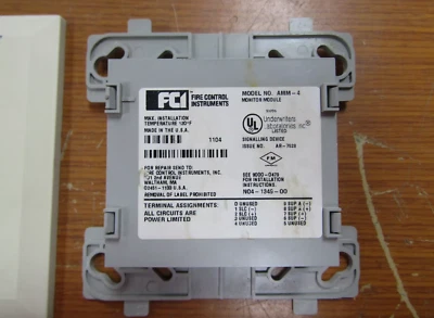 (QTY 10) FIRE CONTROL INSTRUMENTS FCI AMM-4 ADDRESSABLE MONITOR MODULE - Image 1 of 4