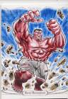 2016 Jusko Marvel Masterpieces Sketch Card Ropa Red Hulk