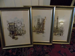 Lot Vtg Trafalgar Square Westminster Windsor Castle Jan Korthals Donald Art Co - Picture 1 of 22