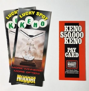 2014 Nugget Hotel Casino Keno Payout How to Play Guide Booklet +Foldout 3 - Picture 1 of 2