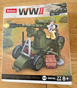 Sluban B0678C Kids Building Block Brick Army military WWII Flak Gun 90 Pieces - Picture 1 of 6