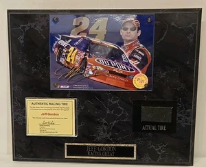 Jeff Gordon #24 NASCAR Plaque Authentic Actual Tire Piece DuPont Winston Cup OG - Picture 1 of 7