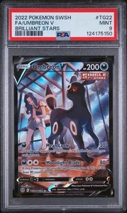 2022 Pokemon Sword and Shield Brilliant Stars Umbreon V #TG22 PSA 9 - Picture 1 of 2
