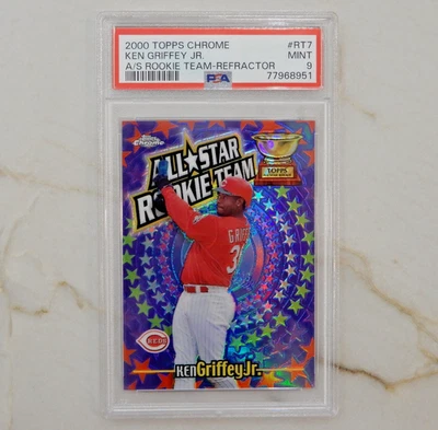 Ken Griffey Jr 2000 Topps Chrome #RT7 All-Star Rookie Team Refractor PSA 9 MINT - Image 1 of 2