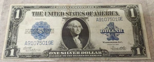 1923 Lg Note $1 Silver Cert. - Higher Grade - Light Folds & Some Stains - Picture 1 of 6