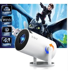 Mini Projector Native 720P HD, Supports 4K 1080P, 3, 12000 Lumen, Portal - Picture 1 of 9