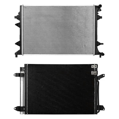 For Volkswagen Jetta 13-14 Reach Cooling BNDL-459637 Radiator & Condenser Kit Foto 1 de 2