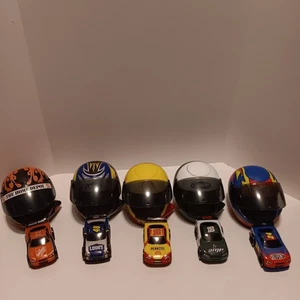 NASCAR Play Along Helmets w/Cars Stewart, Johnson, Harvick, Earnhardt JR, Gordon - Picture 1 of 22