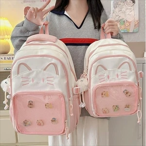 Transparent Ita Backpack DIY Display Rucksack Cartoon Cat School Bag  Travel - Picture 1 of 16