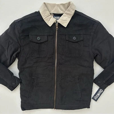 Jaqueta OshKosh cinza com colarinho bronzeado tamanho 10 - Imagem 1 de 4