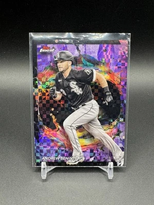 2024 Topps Finest - Rare Andrew Benintendi Purple Checkerboard Refractor /75 - Image 1 of 2