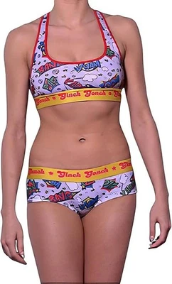 Calcinha Ginch Gonch feminina Under-Man Gogo nova com etiquetas estampa de super-herói XS-XL - Imagem 1 de 2