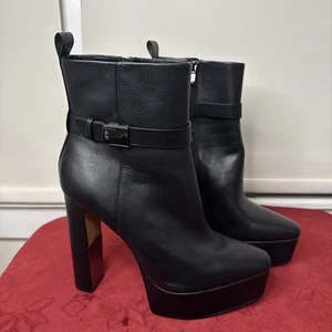 DKNY Alisa Womens Boots Black Leather 11 Drag Queen Perfect! Halloween - Picture 1 of 13