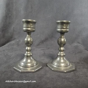 Carson Casting Co. Statesmetal XIII 4.5" Pair Candle Holders Taper Freeport, PA - Picture 1 of 9