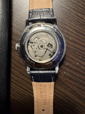 Reloj Orient Bambino automático para hombre corazón abierto esfera negra Japón Foto 1 de 4