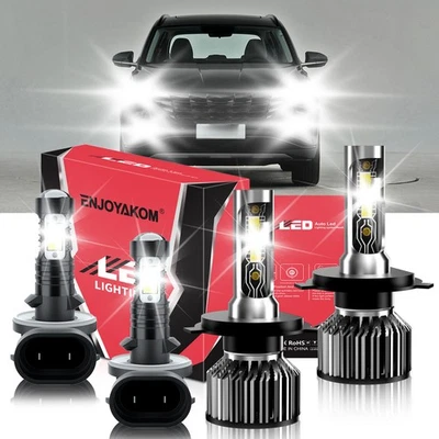 LED Headlight Bulb Kit High Low Beam Fog Light For Hyundai Tucson 2005-2008 2009 - Image 1 of 4
