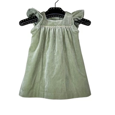 Papo d'Anjo Green Velvet Lined Dress 2 years - Image 1 of 4