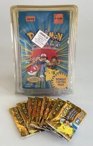 Topps Pokemon TV Animation Series 1 Booster Box 2348 - EMPTY Box & 11 Packs ONLY - Picture 1 of 19
