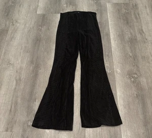 Free People Samthose Sternzeichen gerippt Schlag weites Bein schwarz Damen S - Bild 1 von 6