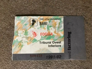 BIGLIETTO STADIO TICKET- BARI vs FOGGIA STAGIONE 1991-92 - Bild 1 von 2