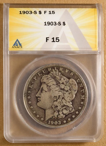 1903 S Morgan Silver Dollar ANACS F15 Cover