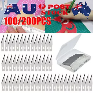 200pcs exact For x-acto #11 Knife Replacement Blades Steel Hobby Craft Tool AU - Picture 1 of 13