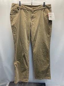 Woolrich Womens Corduroy Pants Straight Leg Size 16 NWT Kaki - Picture 1 of 7