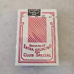 Vintage rote Biene Spielkarten Nr. 92 versiegelt Steuerstempel Club Special #67 - Bild 1 von 2