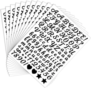 1768 Pieces 15 Sheets Letter Stickers, 0.5 Inch Small Deco Stickers Waterproof A - Picture 1 of 7