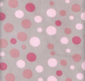 Softee Chenille Glee Grey/Pink 58" Poly Fabric by the Yard - Picture 1 of 1