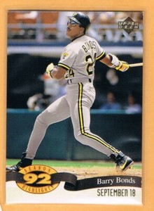 1993 Upper Deck Season Highlights Barry Bonds #5 Pittsburgh Pirates
