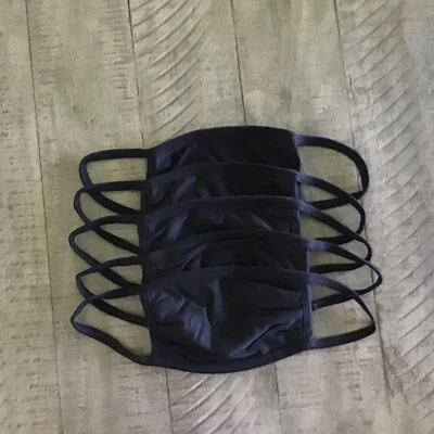 Box Of 500 Black Soft Cotton Face Masks Double Layer Reusable Cloth Washable - Image 1 of 4