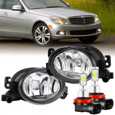 Front Fog Light Set For Mercedes Benz C300 C350 GL550 ML550 2008-2011 with Bulbs - Image 1 of 4