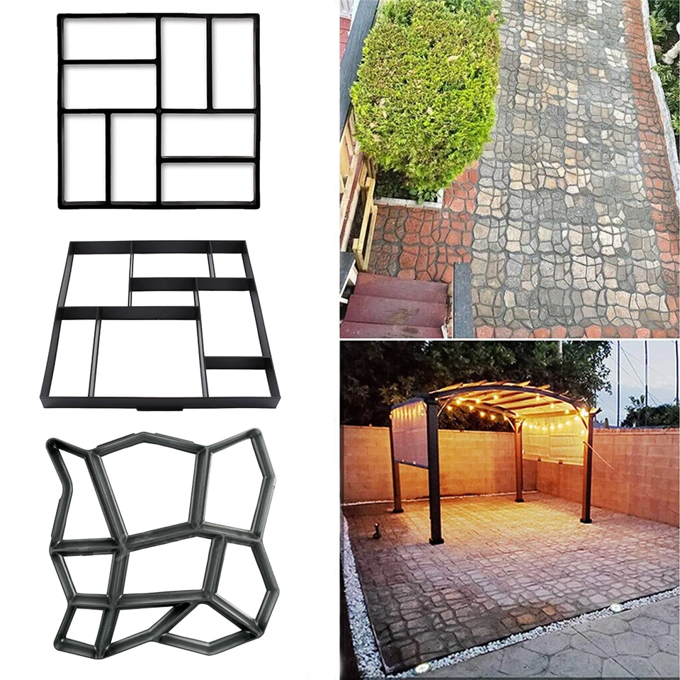 Schablone Pflasterform Schalungsform Gießform Gehwegplatte DIY Garten Gehweg 3  - Bild 1 von 4