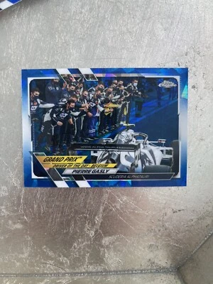 2021 Topps Chrome Sapphire Formula 1 F1 Pierre Gasly #164 - Image 1 of 2